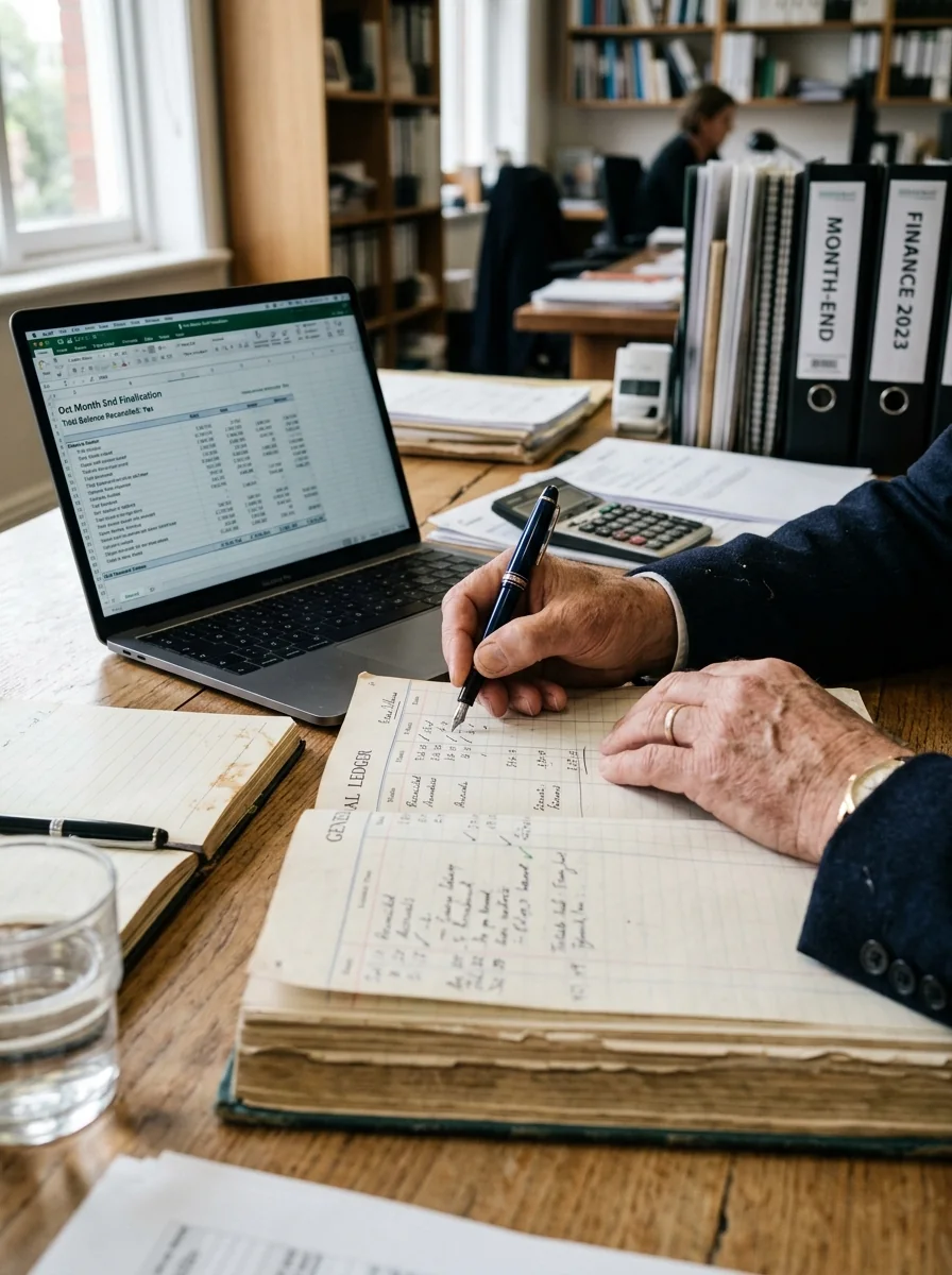 GAAP accounting ledger finalization and general ledger reconciliation records